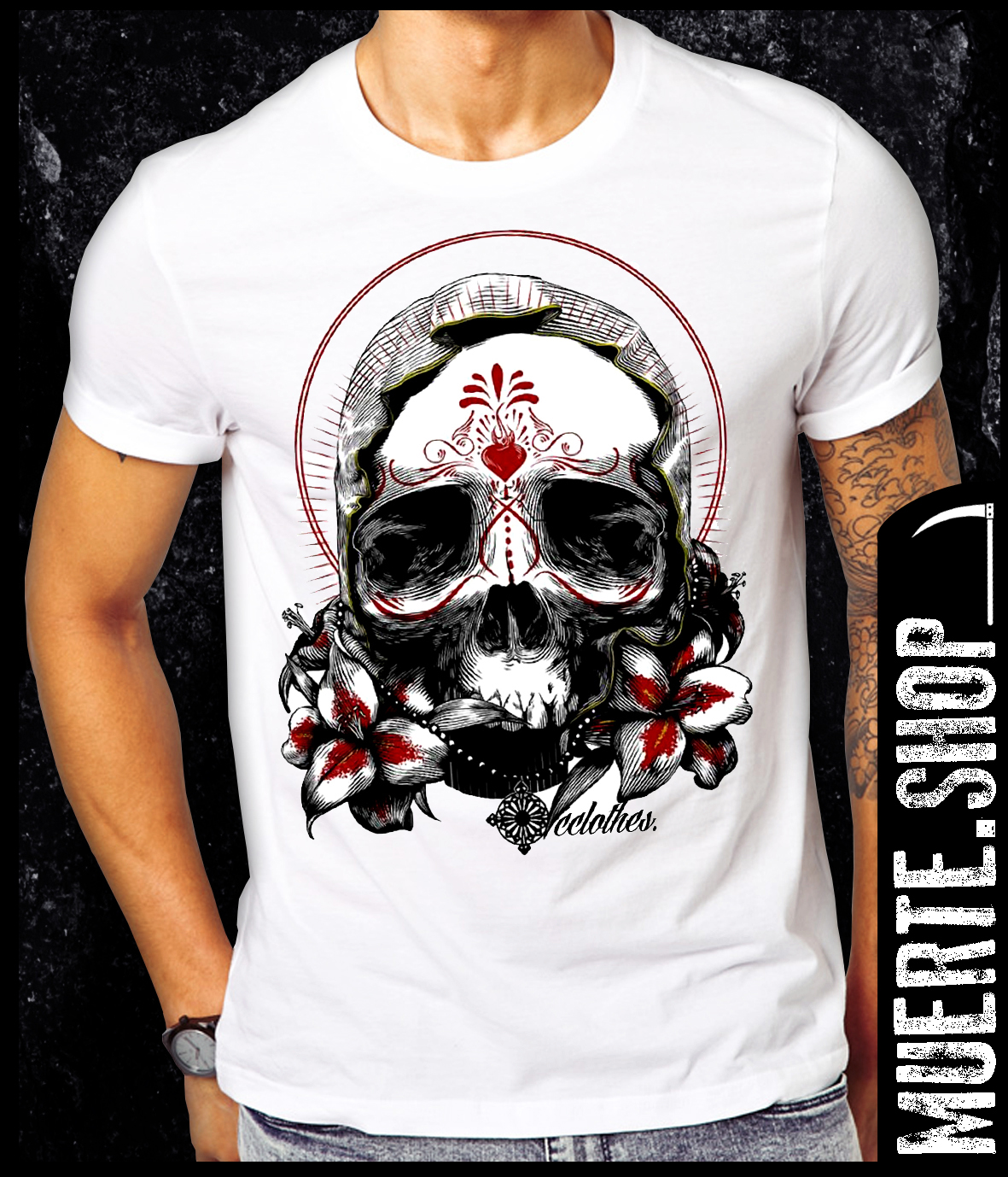 Тениска HOLY SKULL OREOL